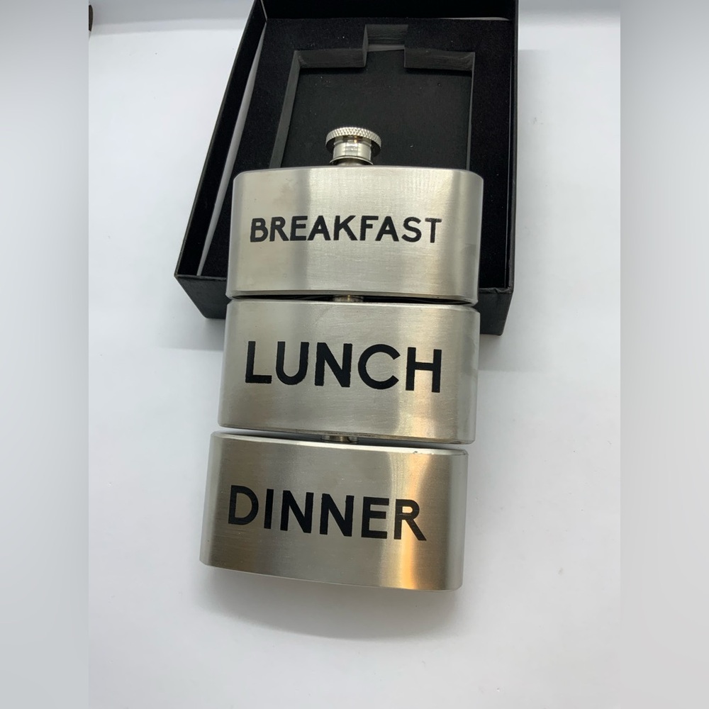 B/FAST /LUNCH/DINNER HIP FLASK - Picture 5 of 8